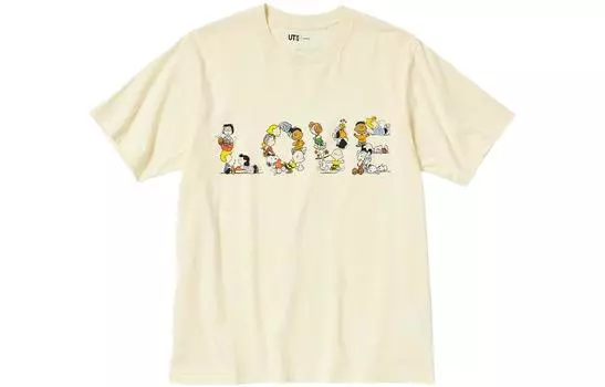 UNIQLO Футболка унисекс абрикосово-желтая