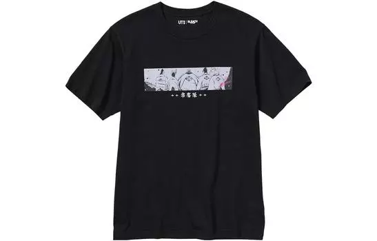 Футболка унисекс Uniqlo с принтом, черный