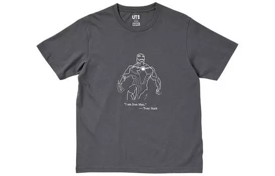 UNIQLO Футболка унисекс, цвет Asphalt Gray