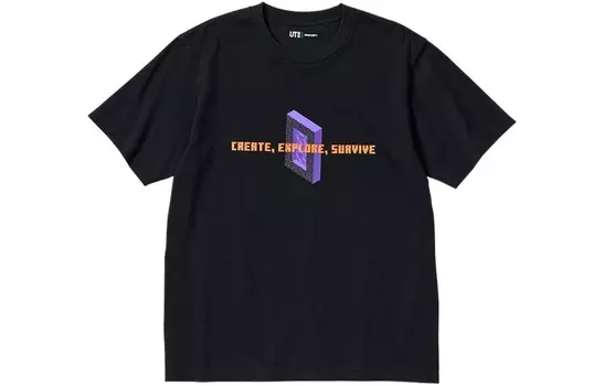 UNIQLO Футболка унисекс, цвет Black