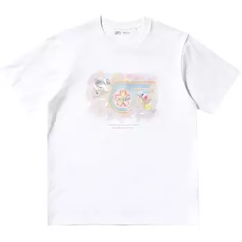 UNIQLO Футболка унисекс из коллаборации с GUAISHOU8HAO LIANGKUAN, белая