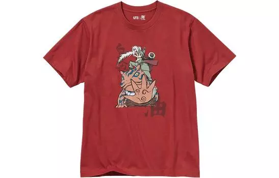 Uniqlo Футболка унисекс, красный