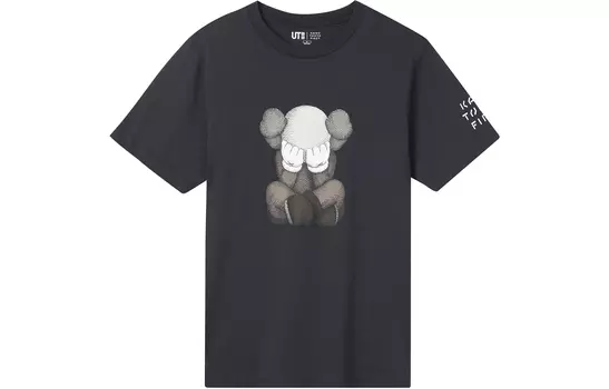 Uniqlo Футболка унисекс, темно-серый