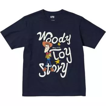 UNIQLO Футболка унисекс темно-синяя