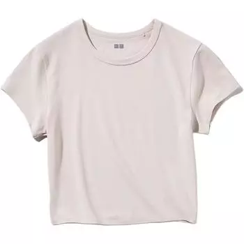 UNIQLO Футболка женская, овсяно-бежевая