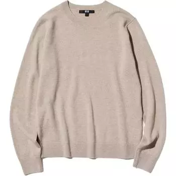 UNIQLO Кашемировый свитер женский светло-хаки
