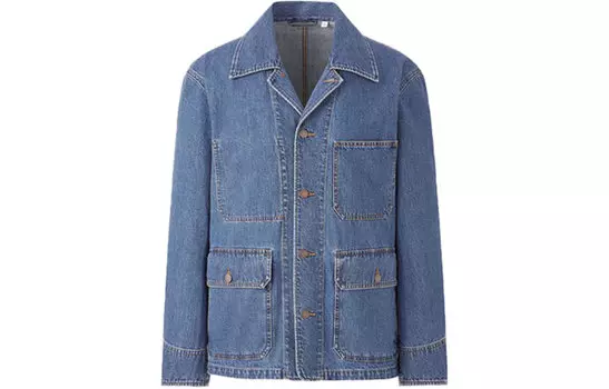 UNIQLO Мужская джинсовая куртка, цвет Teal
