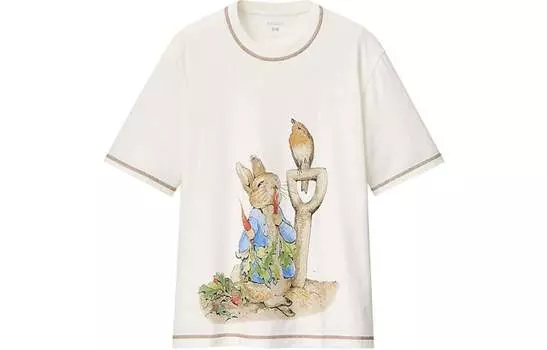UNIQLO Мужская футболка, Молочно-белый