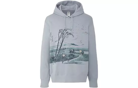 UNIQLO Мужская толстовка, цвет Blue/Gray