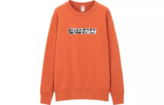 UNIQLO Мужская толстовка, цвет Bright Orange
