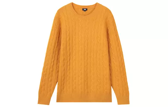 UNIQLO Мужской трикотаж, цвет 45 lemon yellow