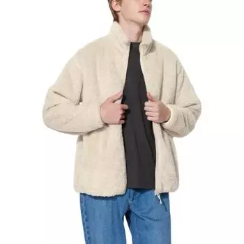 UNIQLO Пальто на бархатной основе цвета слоновой кости унисекс