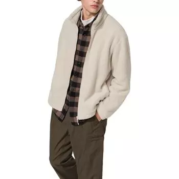 UNIQLO Пальто на бархатной основе унисекс светло-бежевого цвета