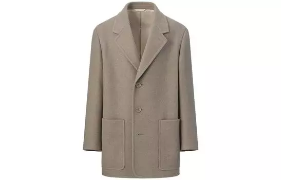 UNIQLO Пальто Женское Темно-Бежевое