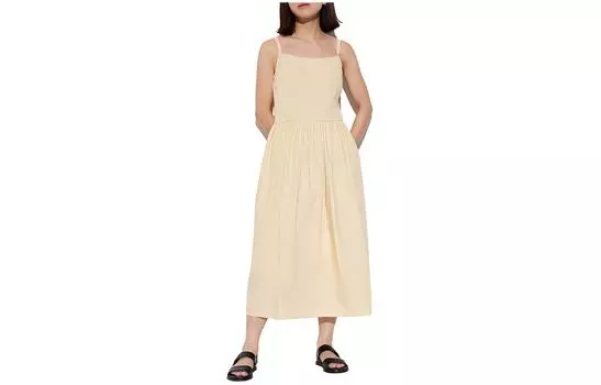 UNIQLO Платье-комбинация женское кремовое
