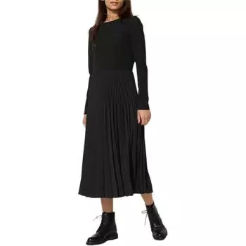 UNIQLO Платье с длинными рукавами, женское, черное