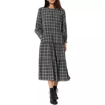 UNIQLO Платье женское с длинными рукавами, темно-серое