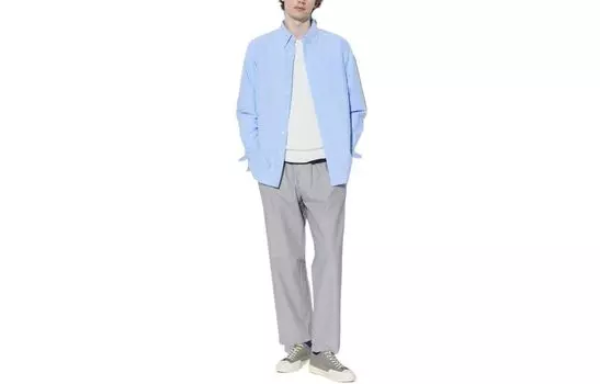 UNIQLO Повседневные брюки унисекс, цвет 01 Milky white