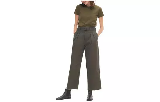 UNIQLO Повседневные брюки женские зеленые