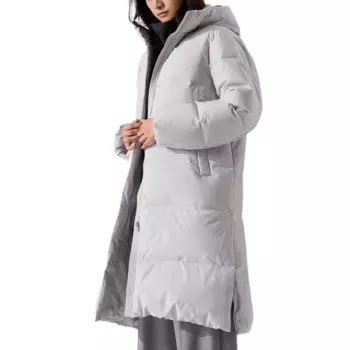 UNIQLO Пуховик женский светло-серый