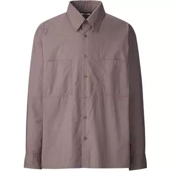 UNIQLO Рубашка U Collection унисекс,, синий, фиолетовый