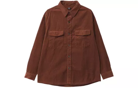 UNIQLO Рубашка унисекс оранжево-красные-26