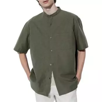 UNIQLO Рубашка унисекс темно-оливковый