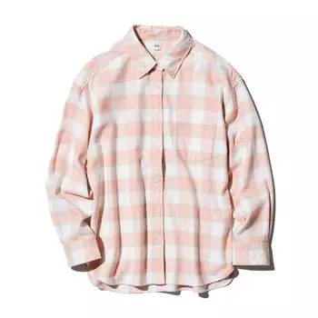 UNIQLO Рубашка женская пастельно-розовая