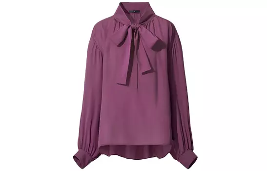 UNIQLO Рубашка женская сине-фиолетовый