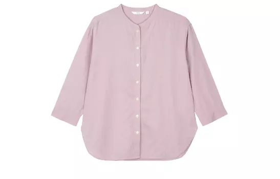 UNIQLO Рубашка женская светло-голубая фиолетовая