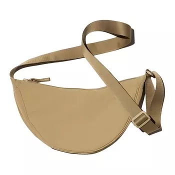UNIQLO Сумка через плечо из полиамида, женская, бежевого цвета