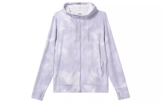 UNIQLO Защита от ультрафиолета, солнцезащитная одежда для женщин, светло-голубой, фиолетовый