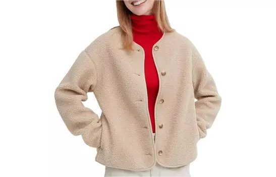 UNIQLO Женская бархатная куртка, цвет Beige