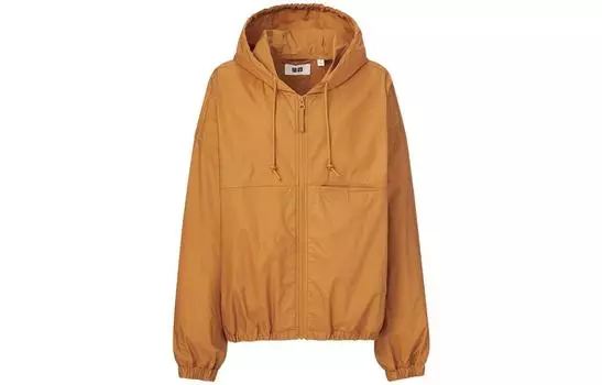 UNIQLO Женская куртка свободного кроя SS22, оранжево-коричневая