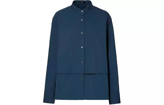 UNIQLO Женская рубашка Jil Sander X синего цвета