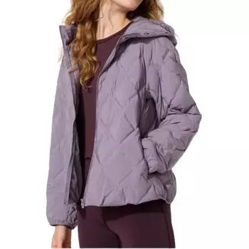 UNIQLO Женская стеганая куртка, цвет синий/фиолетовый