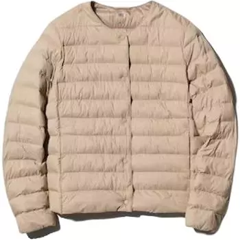 UNIQLO Женская стеганая куртка темно-бежевого цвета