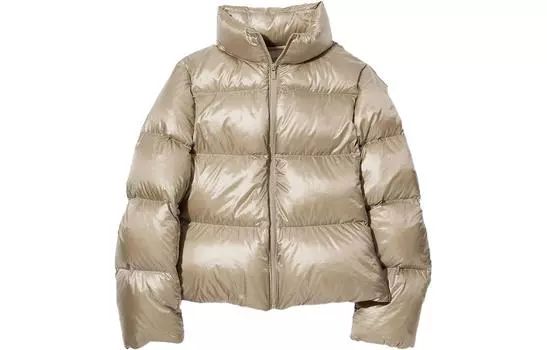 Пуховик Uniqlo Ultra light Down Shiny, бежевый