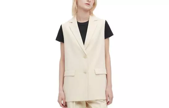 UNIQLO Женский жилет, цвет Cream