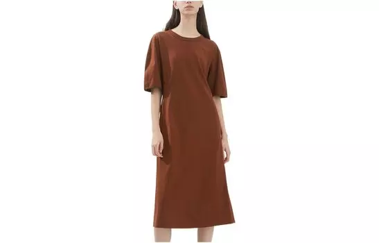 UNIQLO Женское платье с шортами и рукавами, цвет Beige