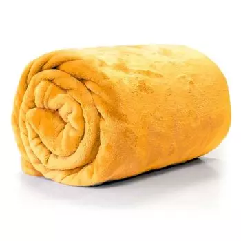 Unique Living – Плед Enzo – 130 x 180 см – Мед, желтый