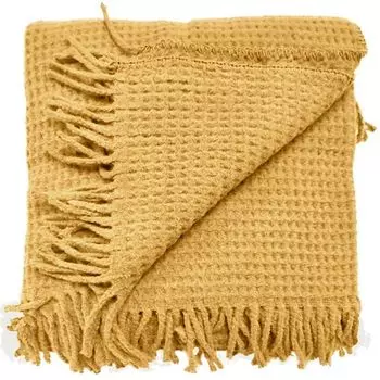 Unique Living - Плед Selien 150x200см бамбук желтый