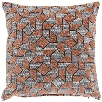 Unique Living — Подушка Laslo — 45x45 см — Кожа коричневого цвета