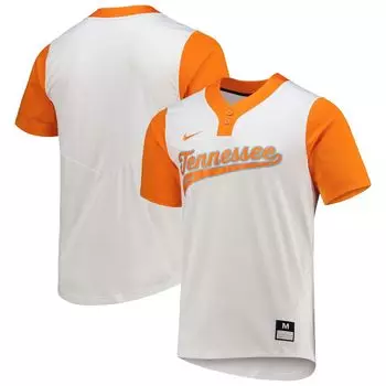 Унисекс белая футболка для софтбола с двумя пуговицами Tennessee Volunteers Nike