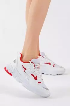 Унисекс Бело-Красная спортивная обувь Tb251 TONNY BLACK