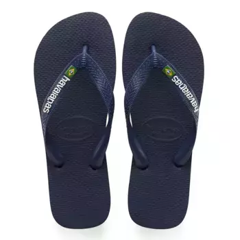 Унисекс Бразилия Логотип Havaianas Носок Шлепанцы, тёмно-синий