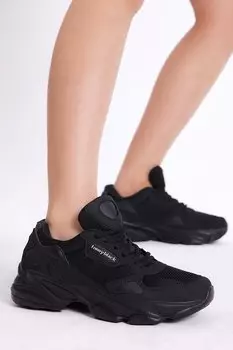 Унисекс Черная Черная спортивная обувь Zhr TONNY BLACK