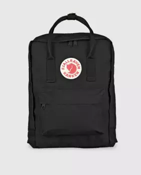 Унисекс Fjllrven Kanken черный виниловый рюкзак на молнии, черный