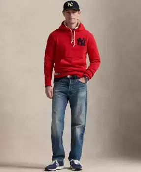 Унисекс худи Yankees из флиса Polo Ralph Lauren, красный
