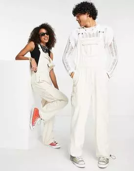 Унисекс комбинезон карго Reclaimed Vintage в каменном стиле